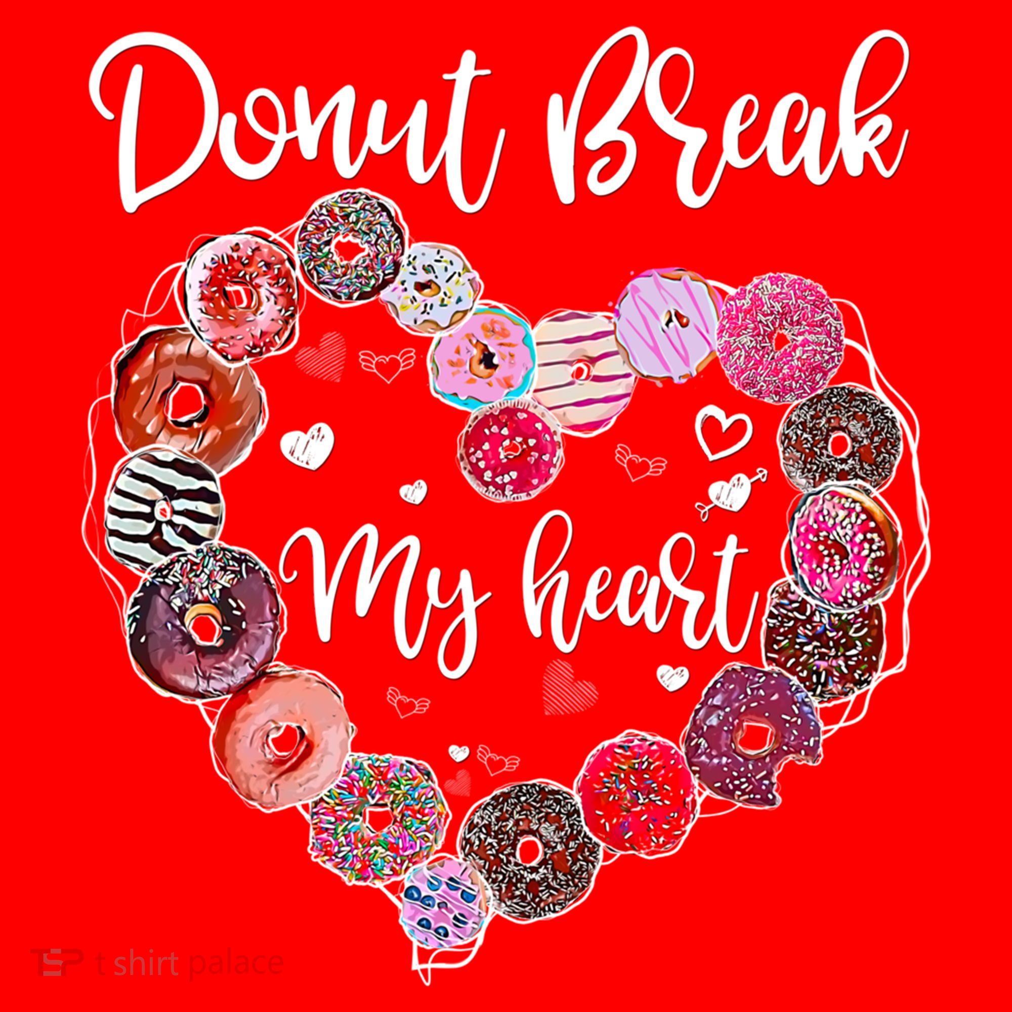 Donut Break My Heart Valentine's Day And For Donuts Great Gift Santa Hat