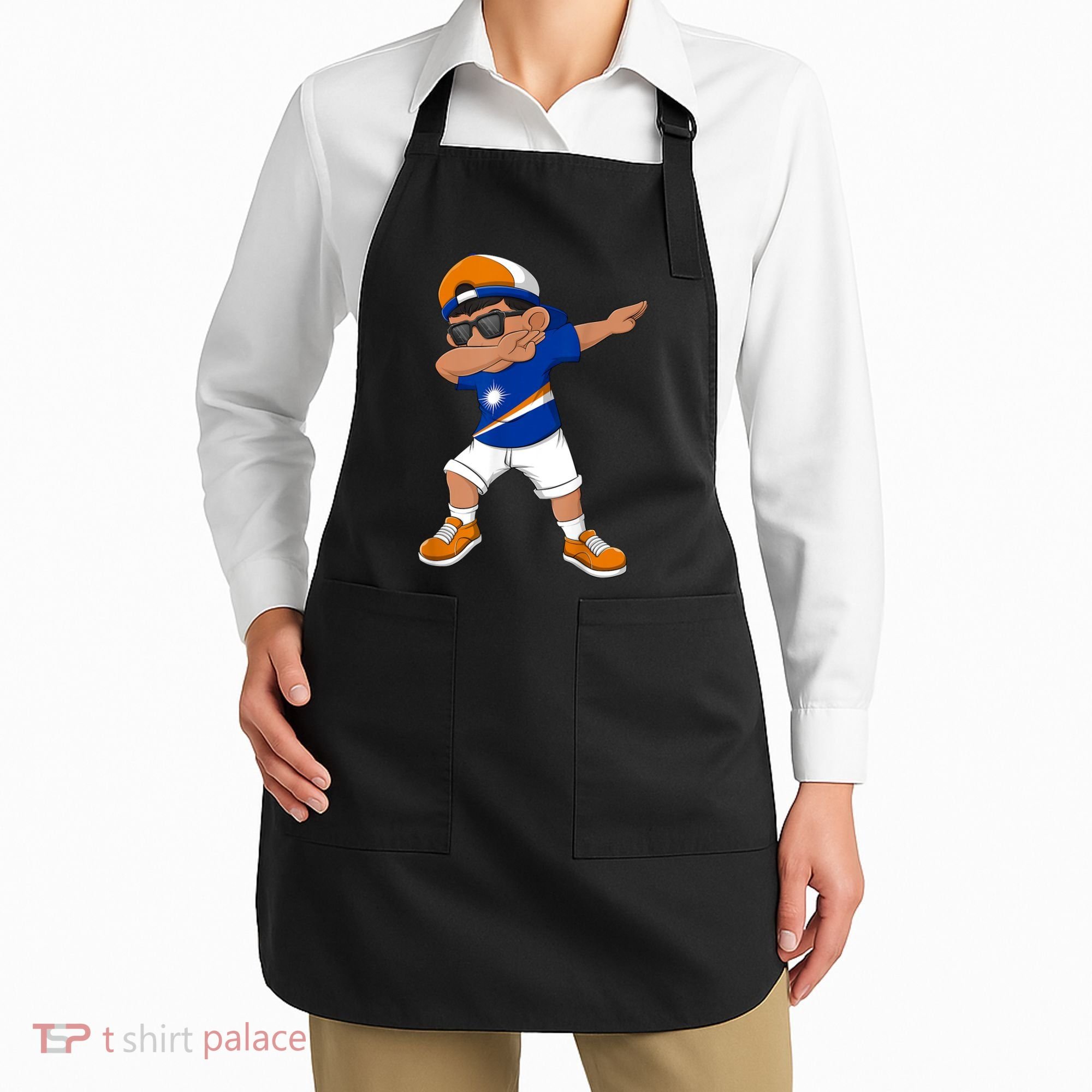 Dabbing Boy Marshall Islands Flag Dab Dance Apron