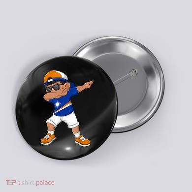 Dabbing Boy Marshall Islands Flag Dab Dance Button