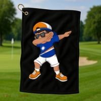 Dabbing Boy Marshall Islands Flag Dab Dance Golf Towel thumb 1