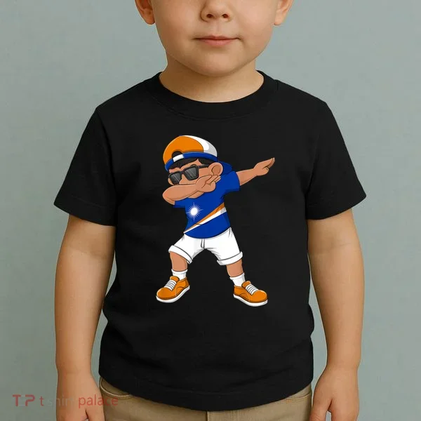 Dabbing Boy Marshall Islands Flag Dab Dance Toddler T-Shirt