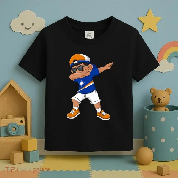Dabbing Boy Marshall Islands Flag Dab Dance Toddler T-Shirt