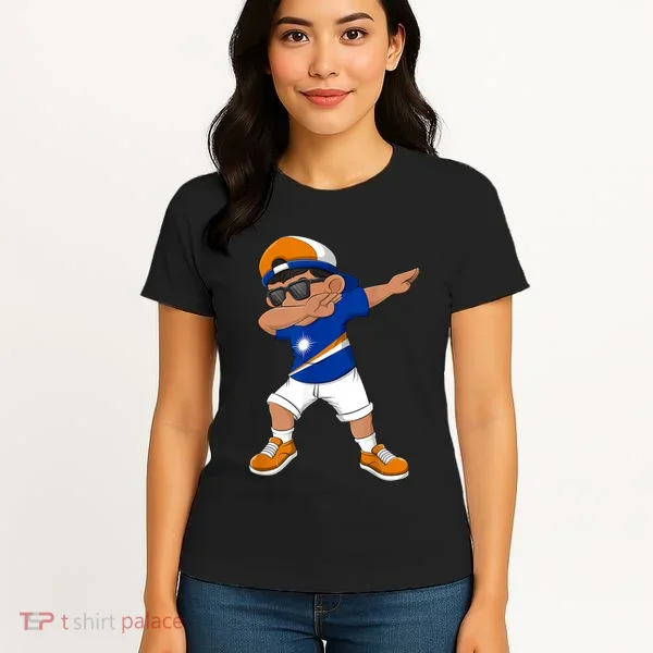 Dabbing Boy Marshall Islands Flag Dab Dance Women's T-Shirt