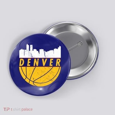 Denver Basketball Mile High 5280 Denver  Button