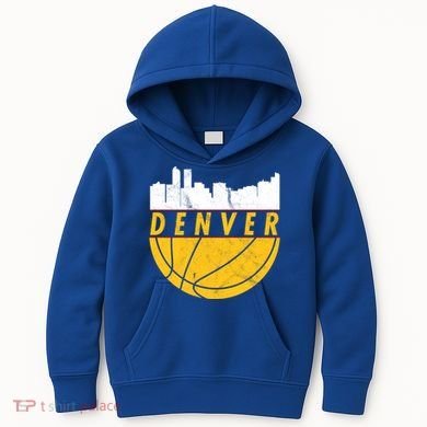 Denver Basketball Mile High 5280 Denver  Kids Hoodie