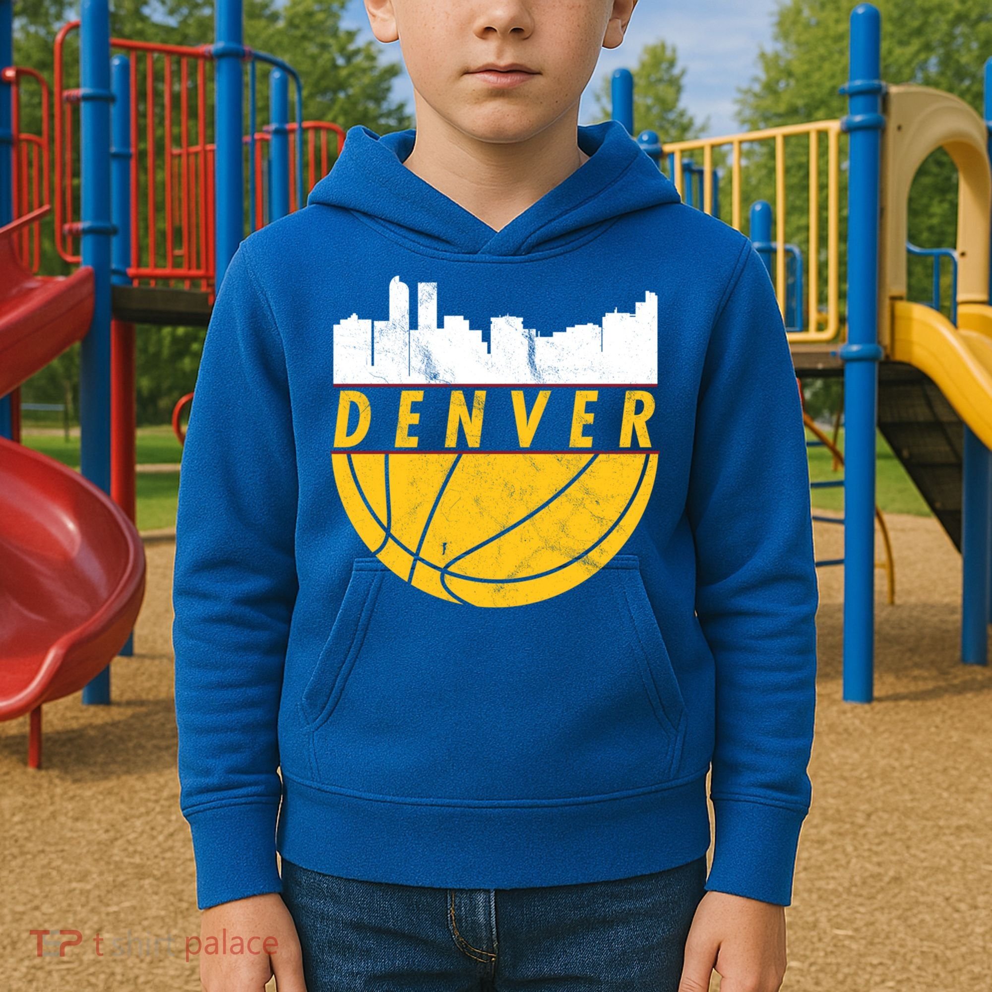 Denver Basketball Mile High 5280 Denver  Kids Hoodie