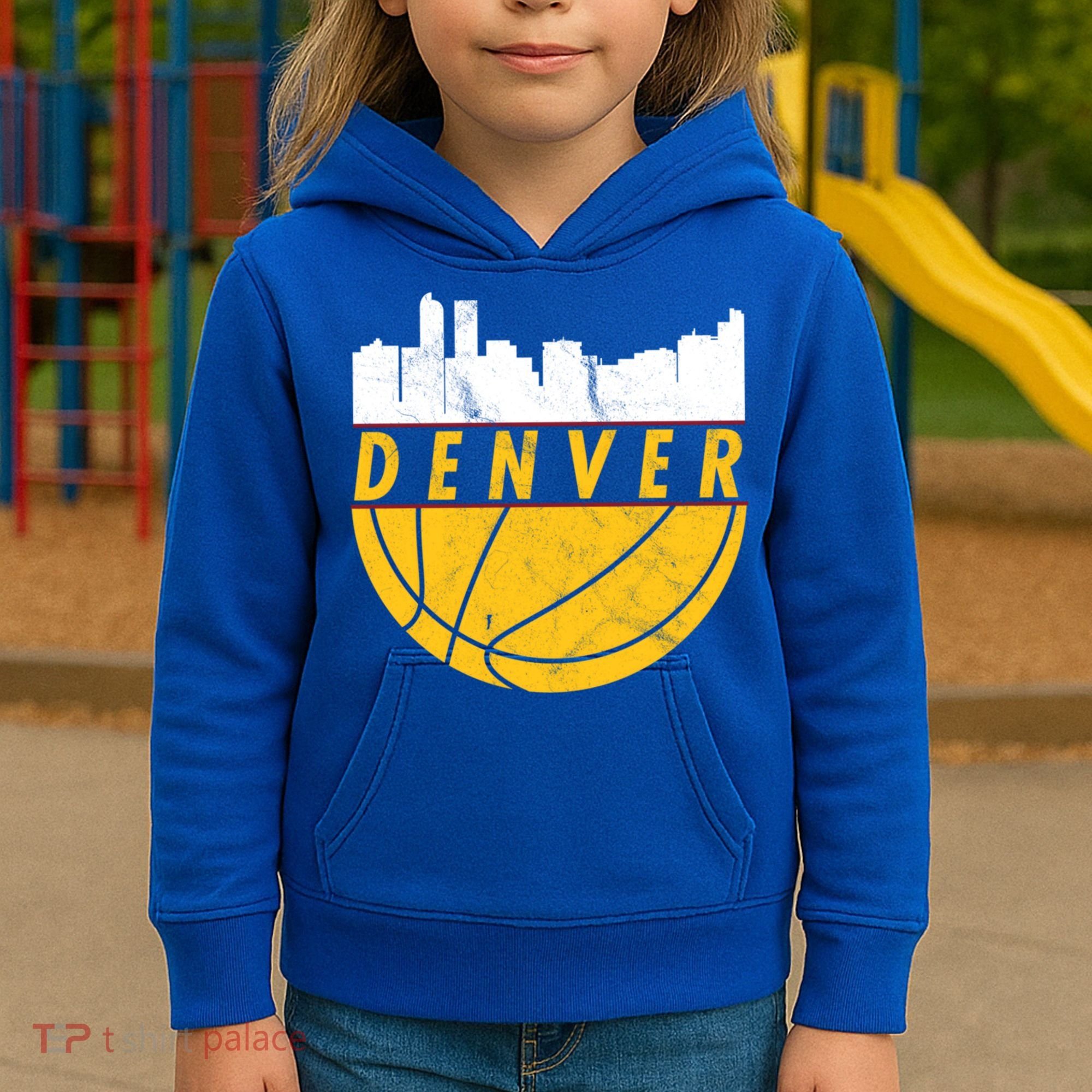 Denver Basketball Mile High 5280 Denver  Kids Hoodie
