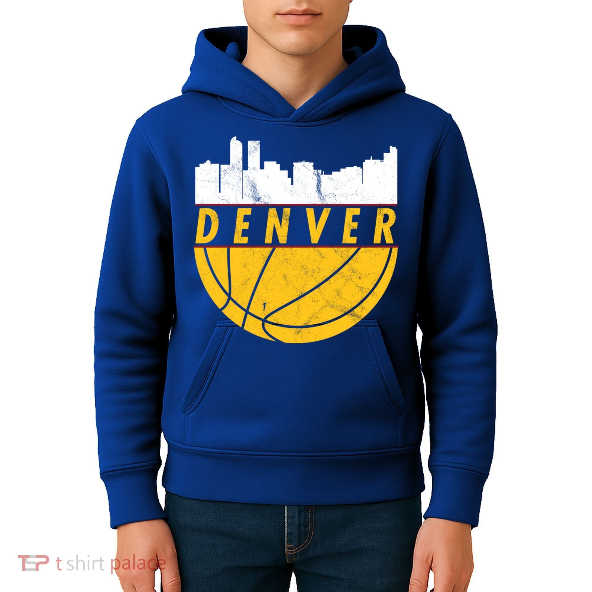 Denver Basketball Mile High 5280 Denver  Kids Hoodie