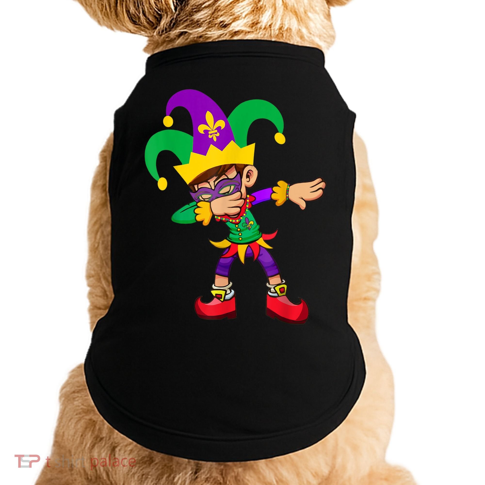 Dabbing Boy Mardi Gras Doggie Tank