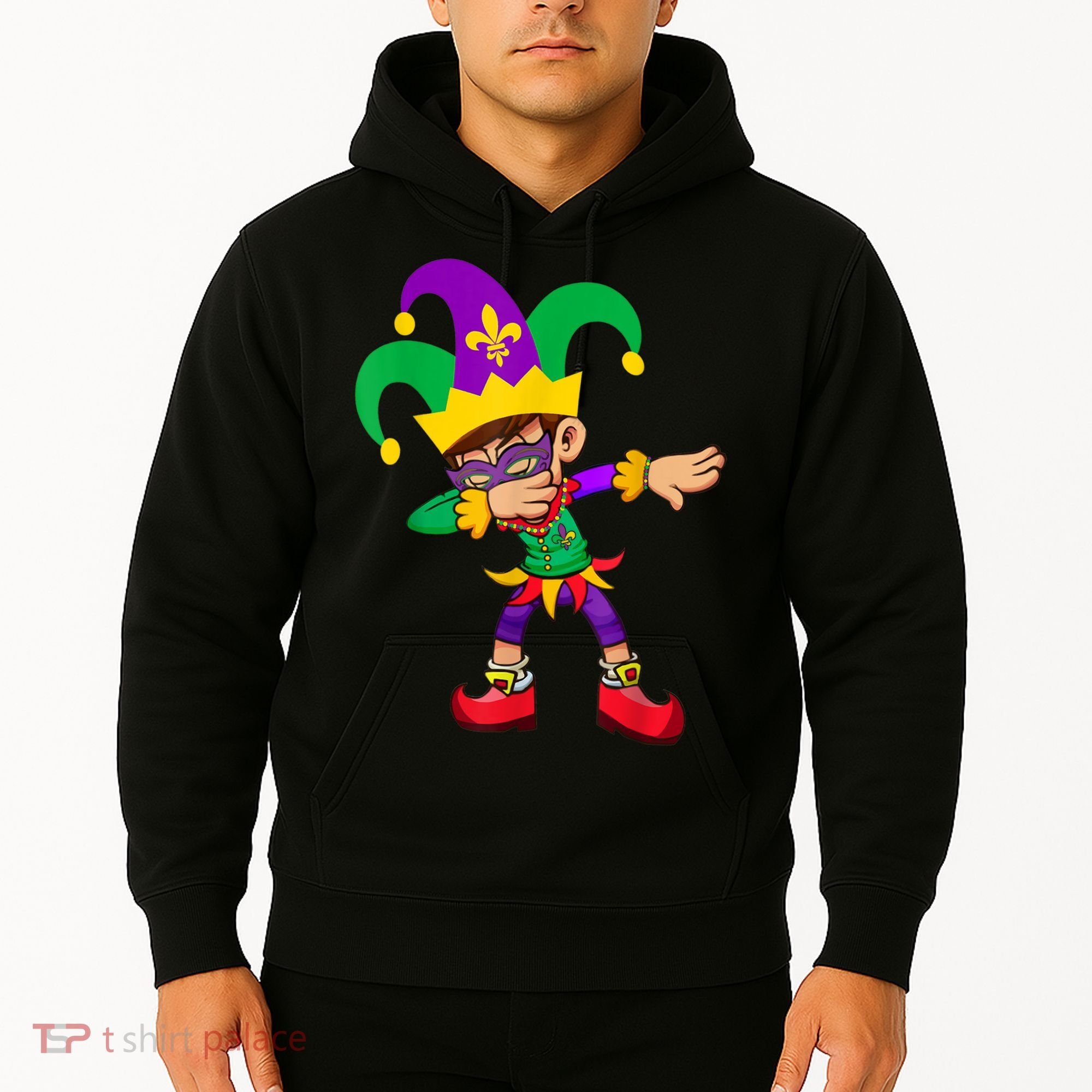 Dabbing Boy Mardi Gras Hoodie