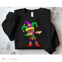 Dabbing Boy Mardi Gras Sweatshirt thumb 2