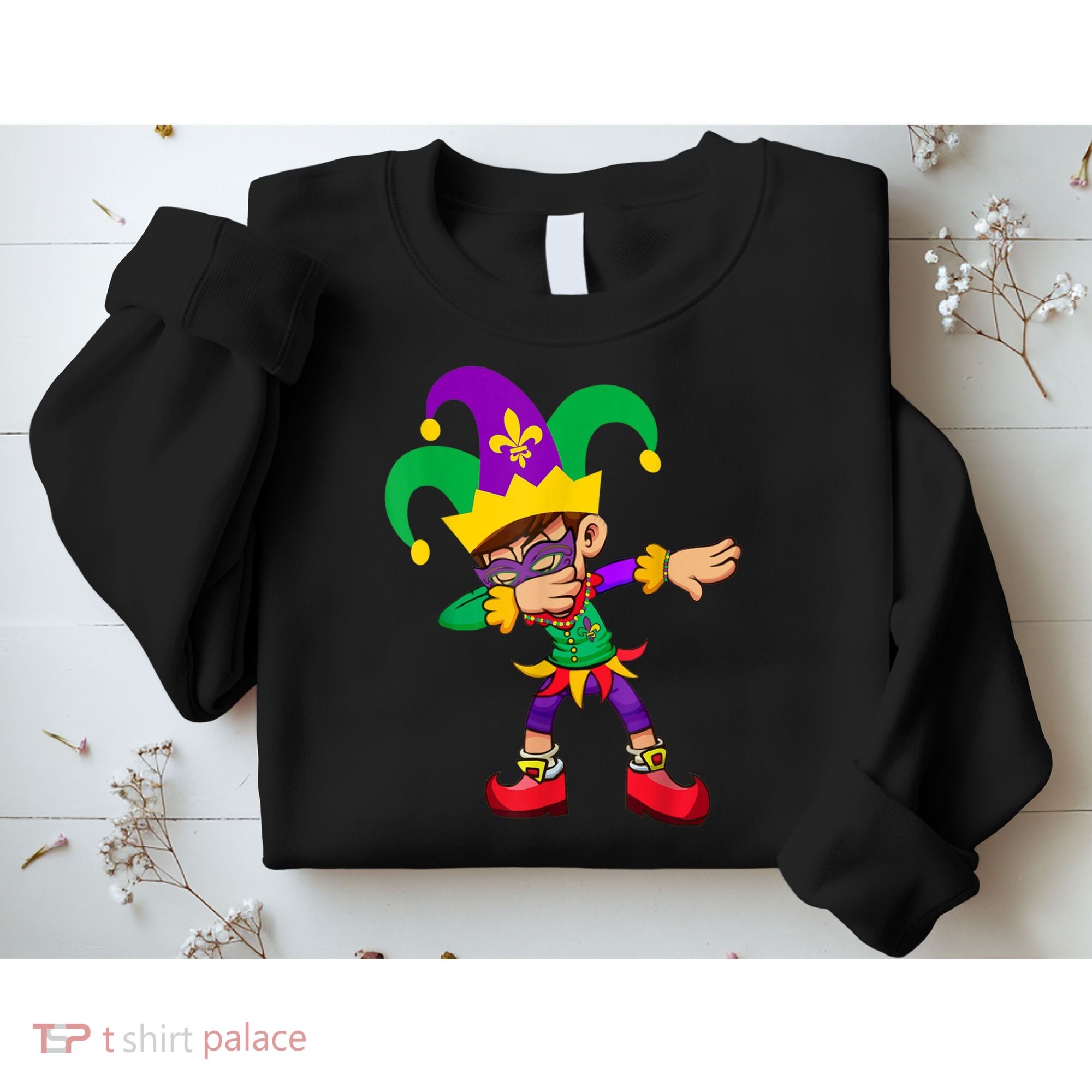 Dabbing Boy Mardi Gras Sweatshirt