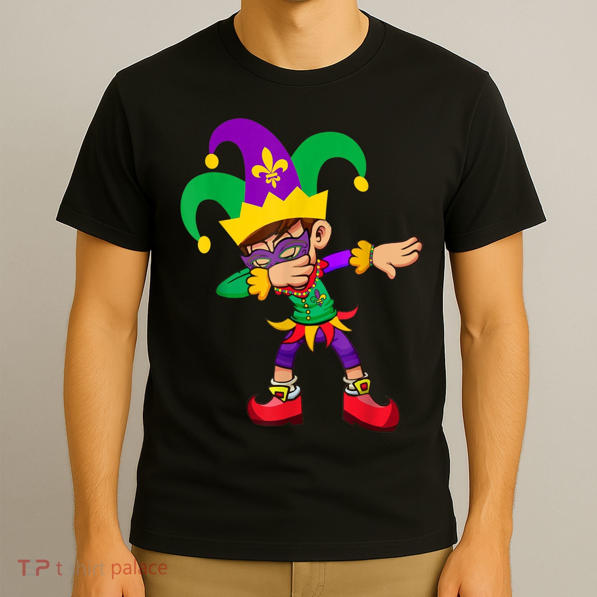 Dabbing Boy Mardi Gras T-Shirt