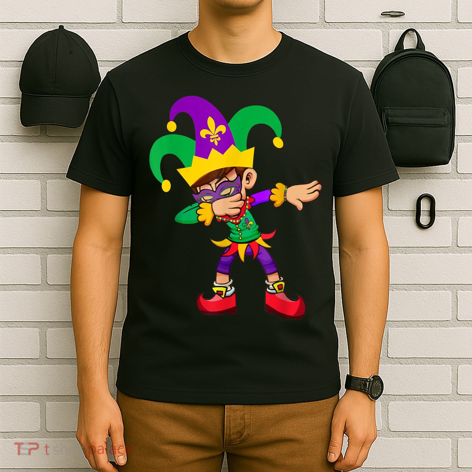 Dabbing Boy Mardi Gras T-Shirt