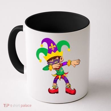 Dabbing Boy Mardi Gras Coffee Mug
