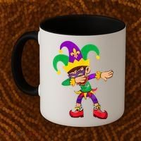Dabbing Boy Mardi Gras Coffee Mug thumb 2