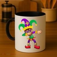 Dabbing Boy Mardi Gras Coffee Mug thumb 4