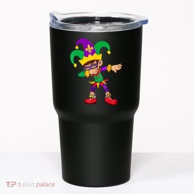 Dabbing Boy Mardi Gras Tumbler