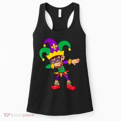 Dabbing Boy Mardi Gras Women's Tank Top