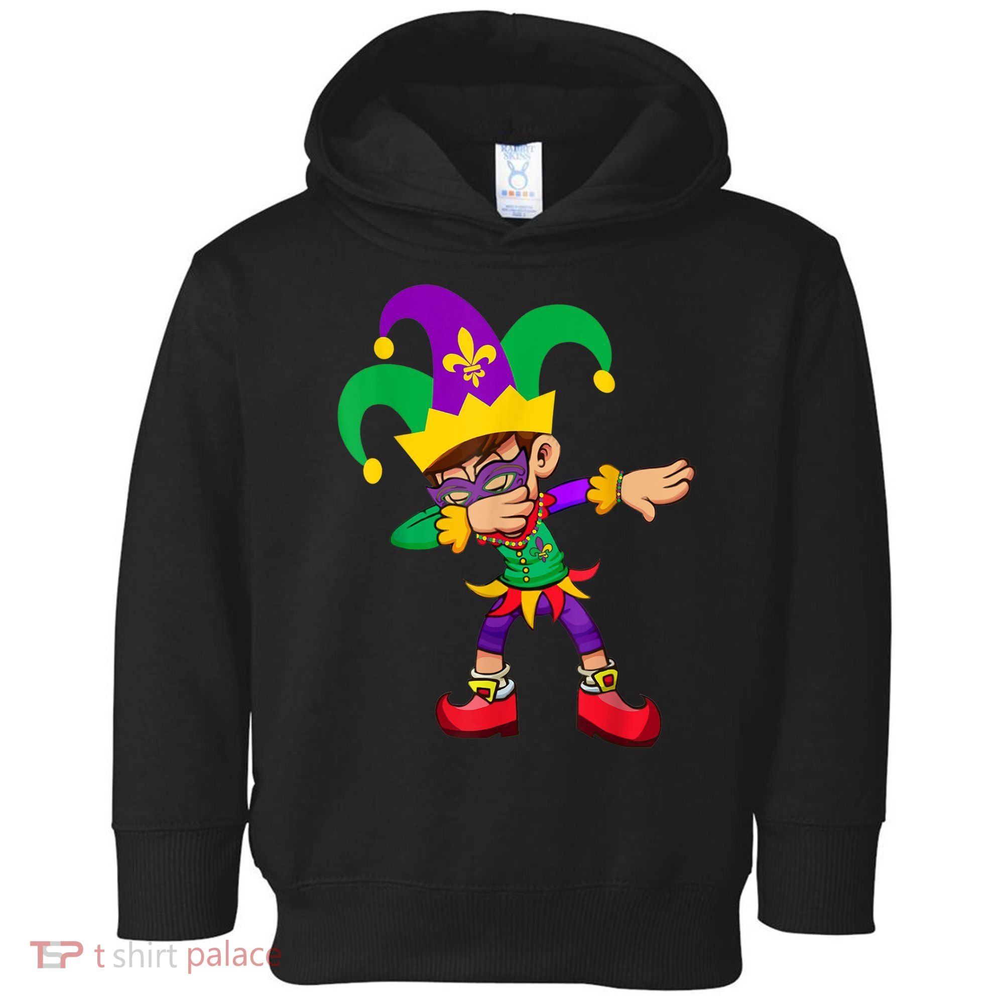 Dabbing Boy Mardi Gras Toddler Hoodie
