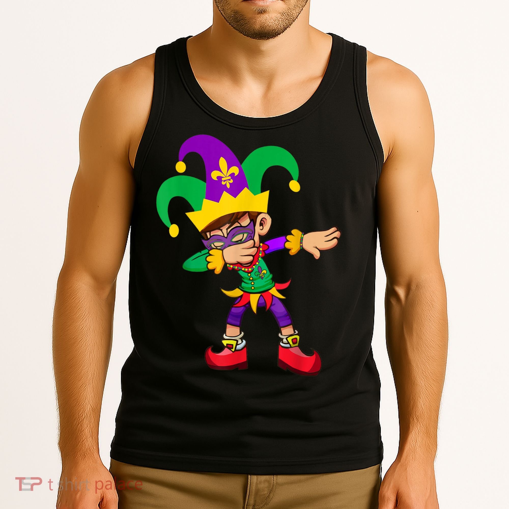 Dabbing Boy Mardi Gras Tank Top