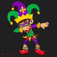 Dabbing Boy Mardi Gras Golf Towel thumb 3