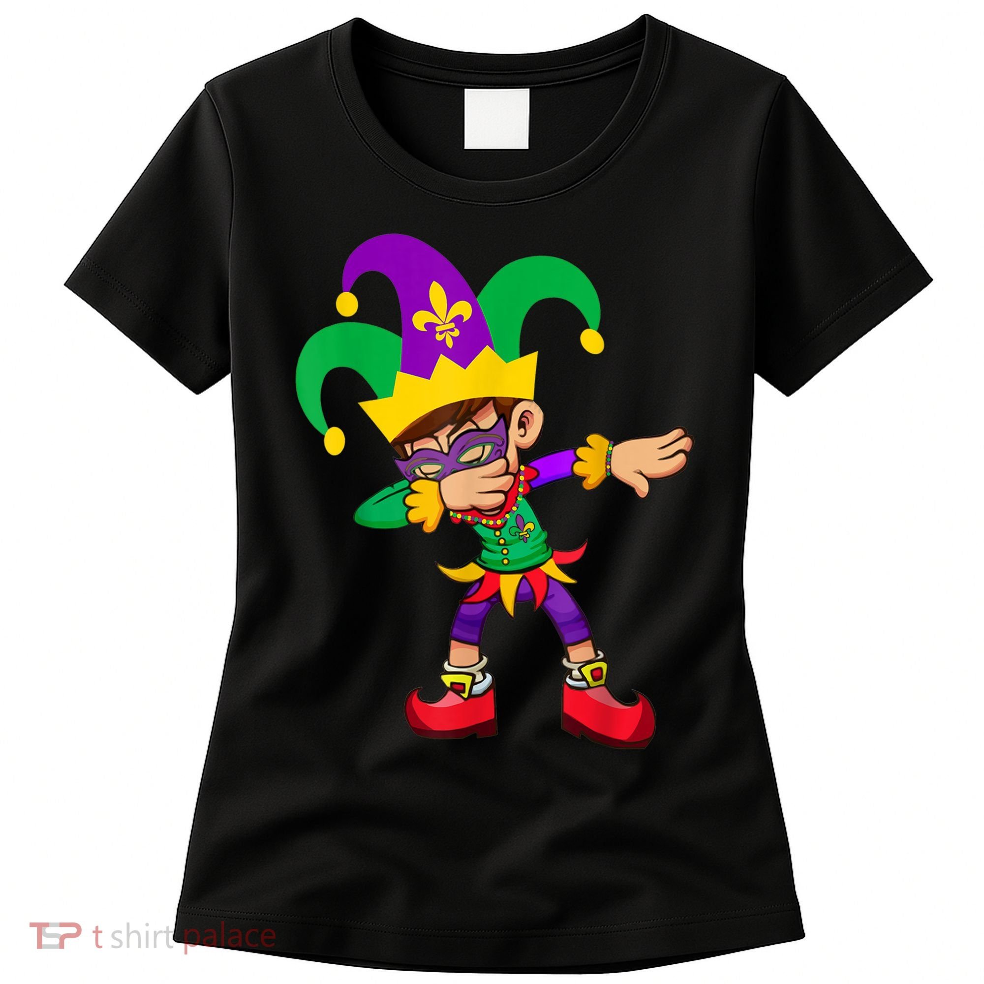 Dabbing Boy Mardi Gras Women's T-Shirt