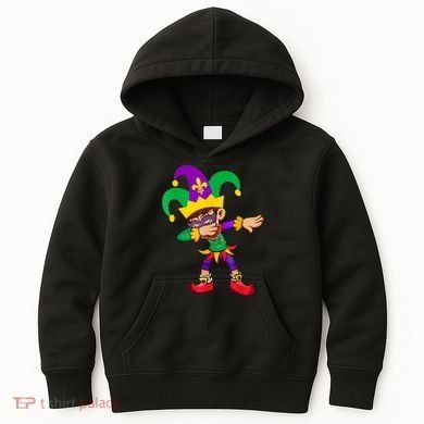 Dabbing Boy Mardi Gras Kids Hoodie