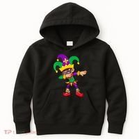 Dabbing Boy Mardi Gras Kids Hoodie thumb 0
