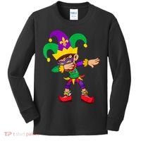 Dabbing Boy Mardi Gras Kids Long Sleeve Shirt thumb 0