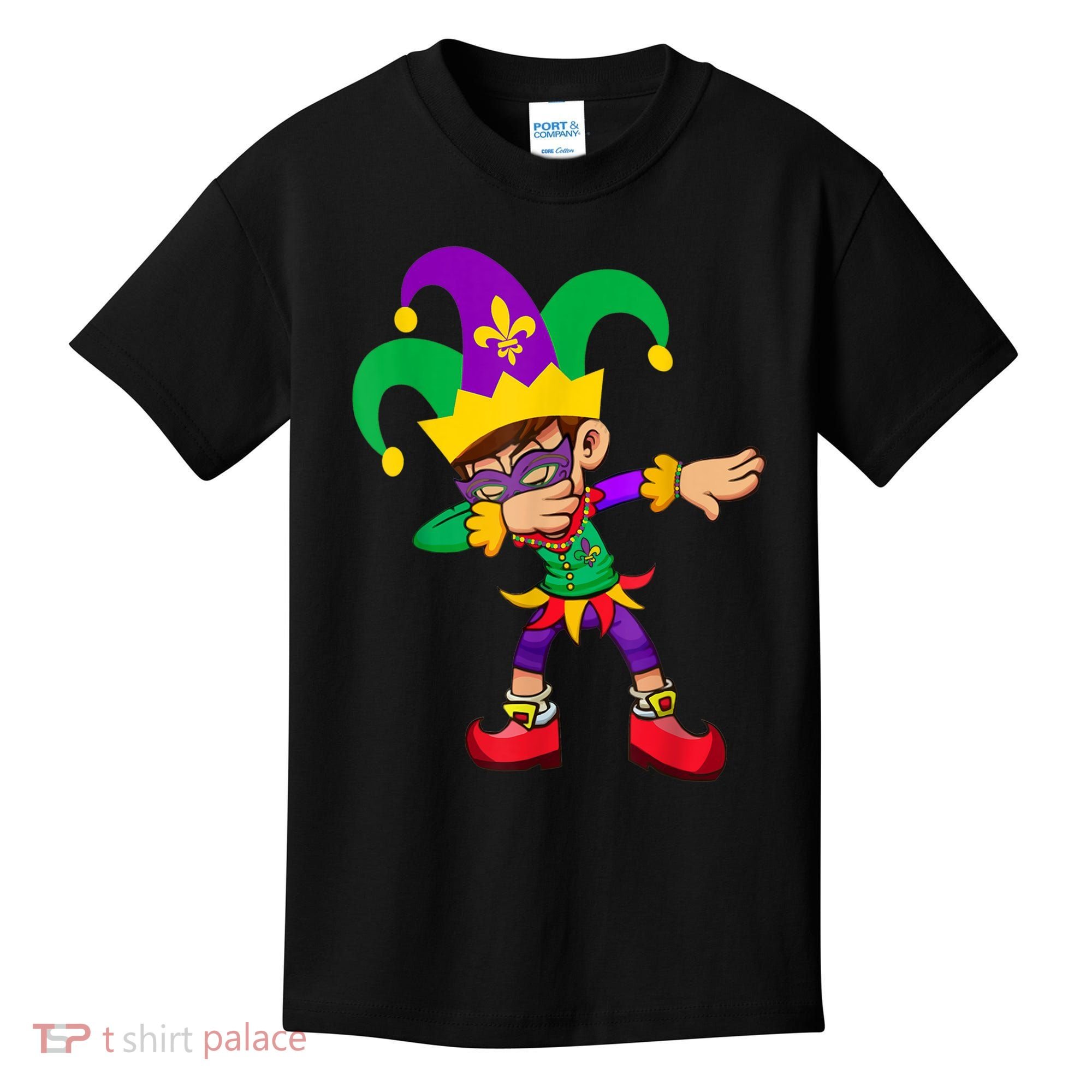 Dabbing Boy Mardi Gras Kids T-Shirt