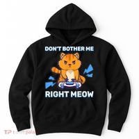 Don't Bother Me Right Meow Gaming Kawaii Gamer Anime Cat Hoodie thumb 0