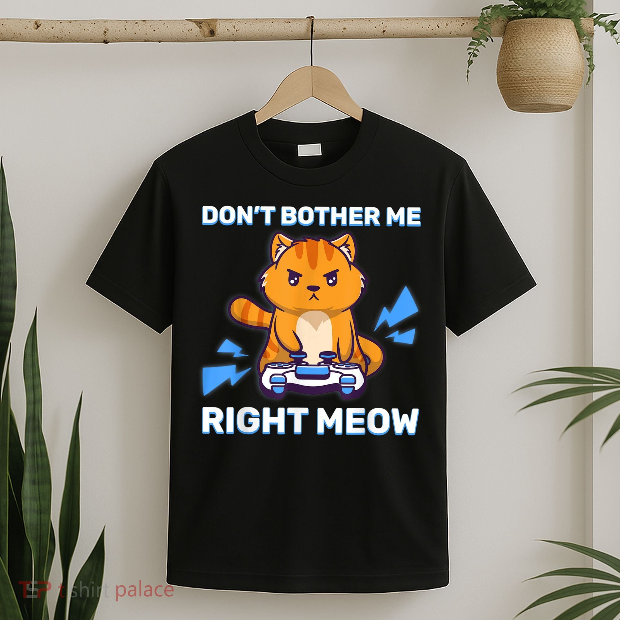 Don't Bother Me Right Meow Gaming Kawaii Gamer Anime Cat T-Shirt