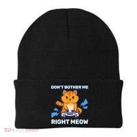 Don't Bother Me Right Meow Gaming Kawaii Gamer Anime Cat Beanie thumb 0