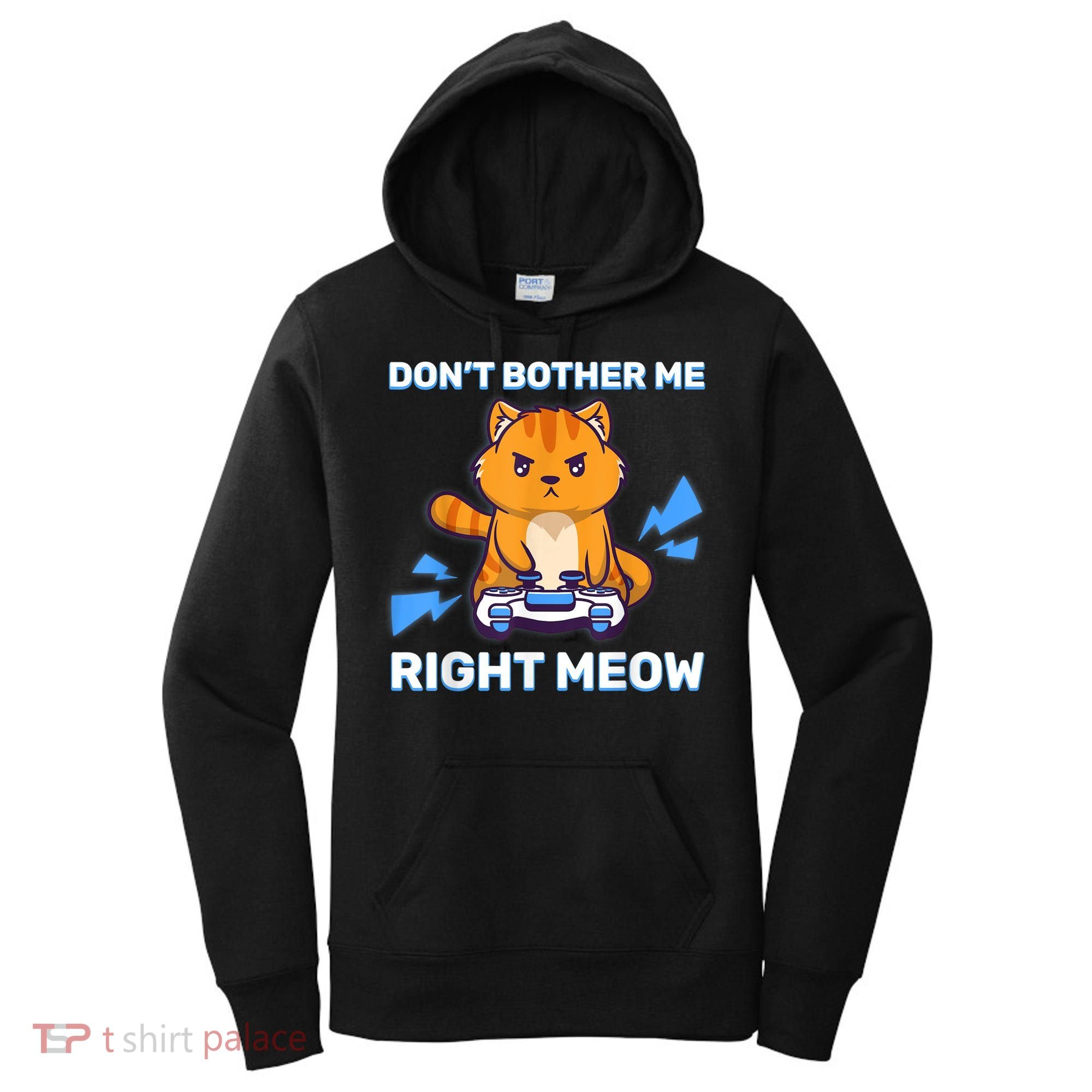Don't Bother Me Right Meow Gaming Kawaii Gamer Anime Cat Women's Hoodie