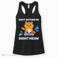 Don't Bother Me Right Meow Gaming Kawaii Gamer Anime Cat Women's Tank Top thumb 0