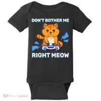Don't Bother Me Right Meow Gaming Kawaii Gamer Anime Cat Baby Bodysuit thumb 0