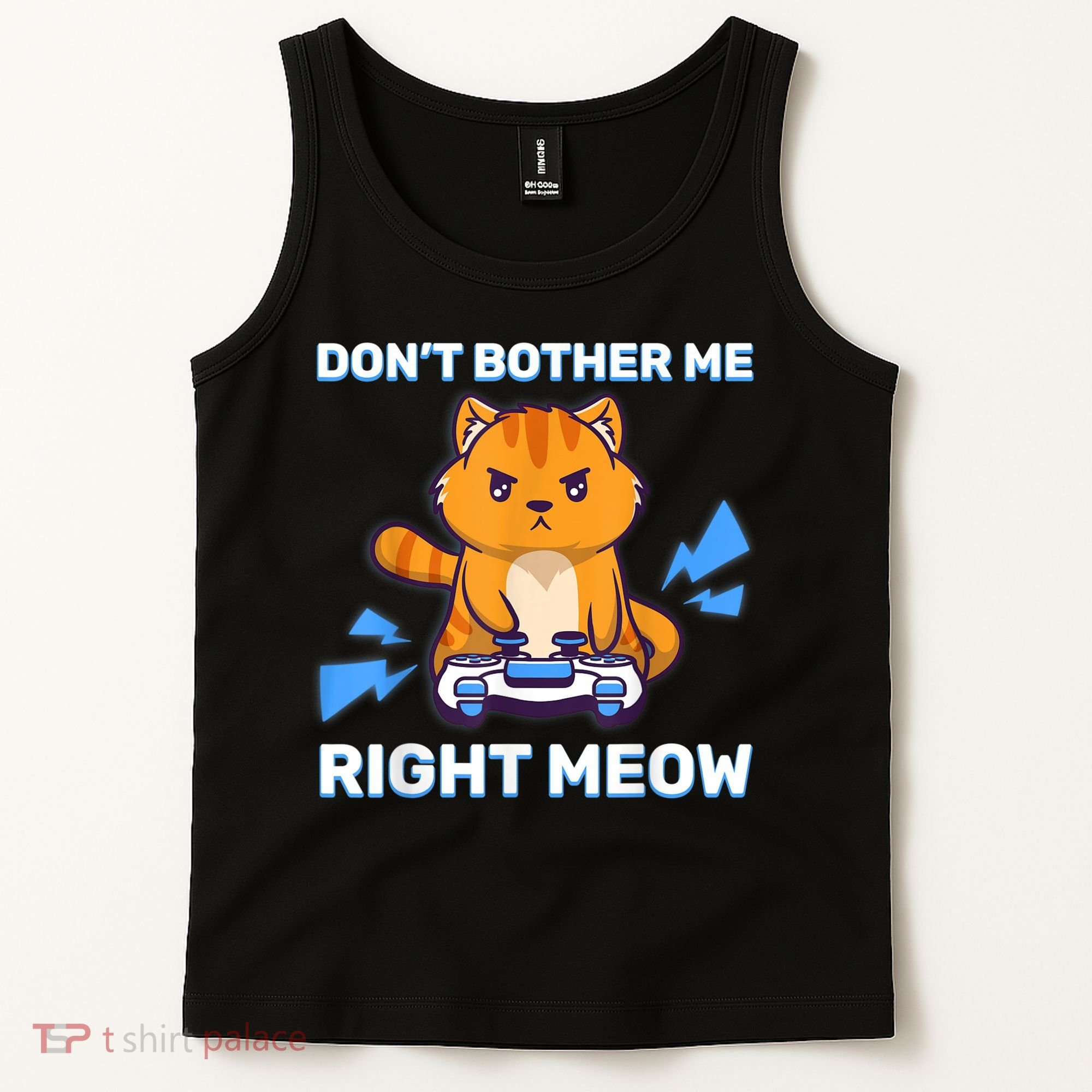 Don't Bother Me Right Meow Gaming Kawaii Gamer Anime Cat Tank Top