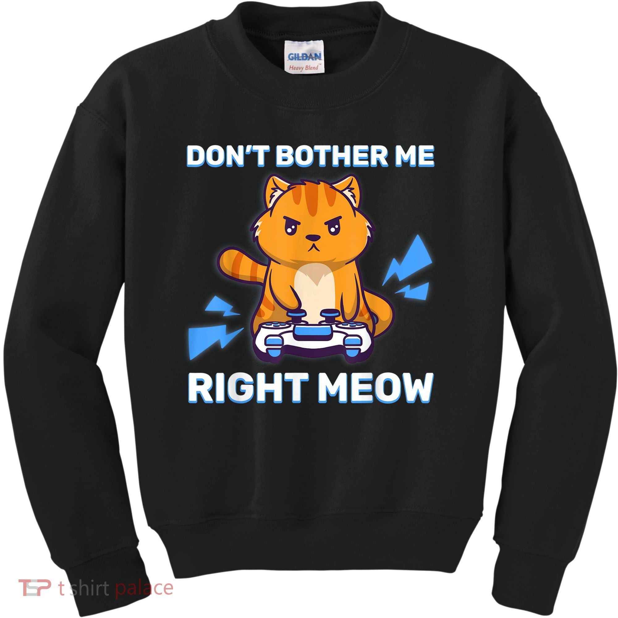 Don't Bother Me Right Meow Gaming Kawaii Gamer Anime Cat Kids Sweatshirt