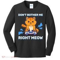 Don't Bother Me Right Meow Gaming Kawaii Gamer Anime Cat Kids Long Sleeve Shirt thumb 0