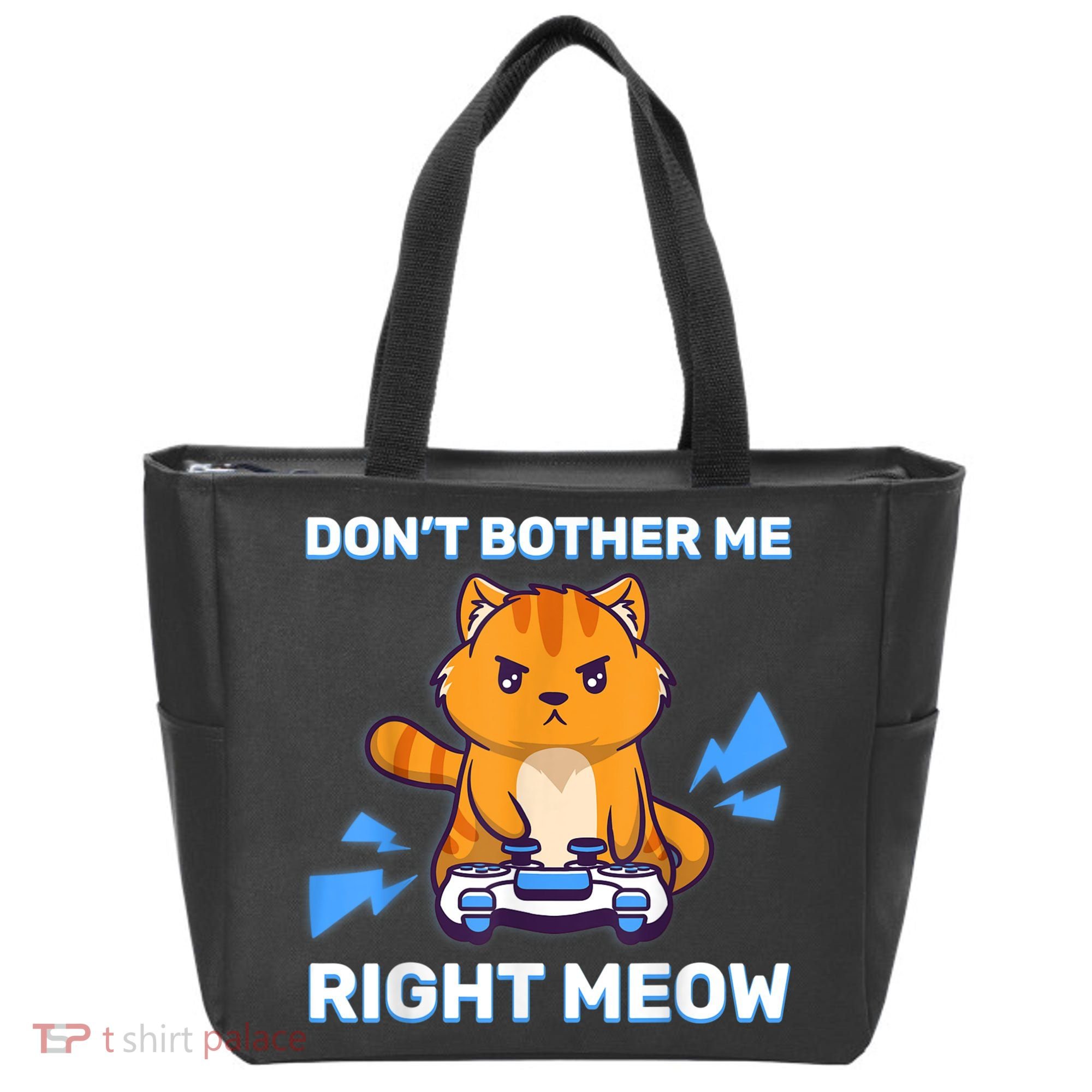 Don't Bother Me Right Meow Gaming Kawaii Gamer Anime Cat Tote Bag