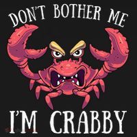 Don't Bother Me I'm Crabby Crab Lover Pun Cranky Tall Sweatshirt thumb 2