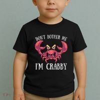 Don't Bother Me I'm Crabby Crab Lover Pun Cranky Toddler T-Shirt thumb 2