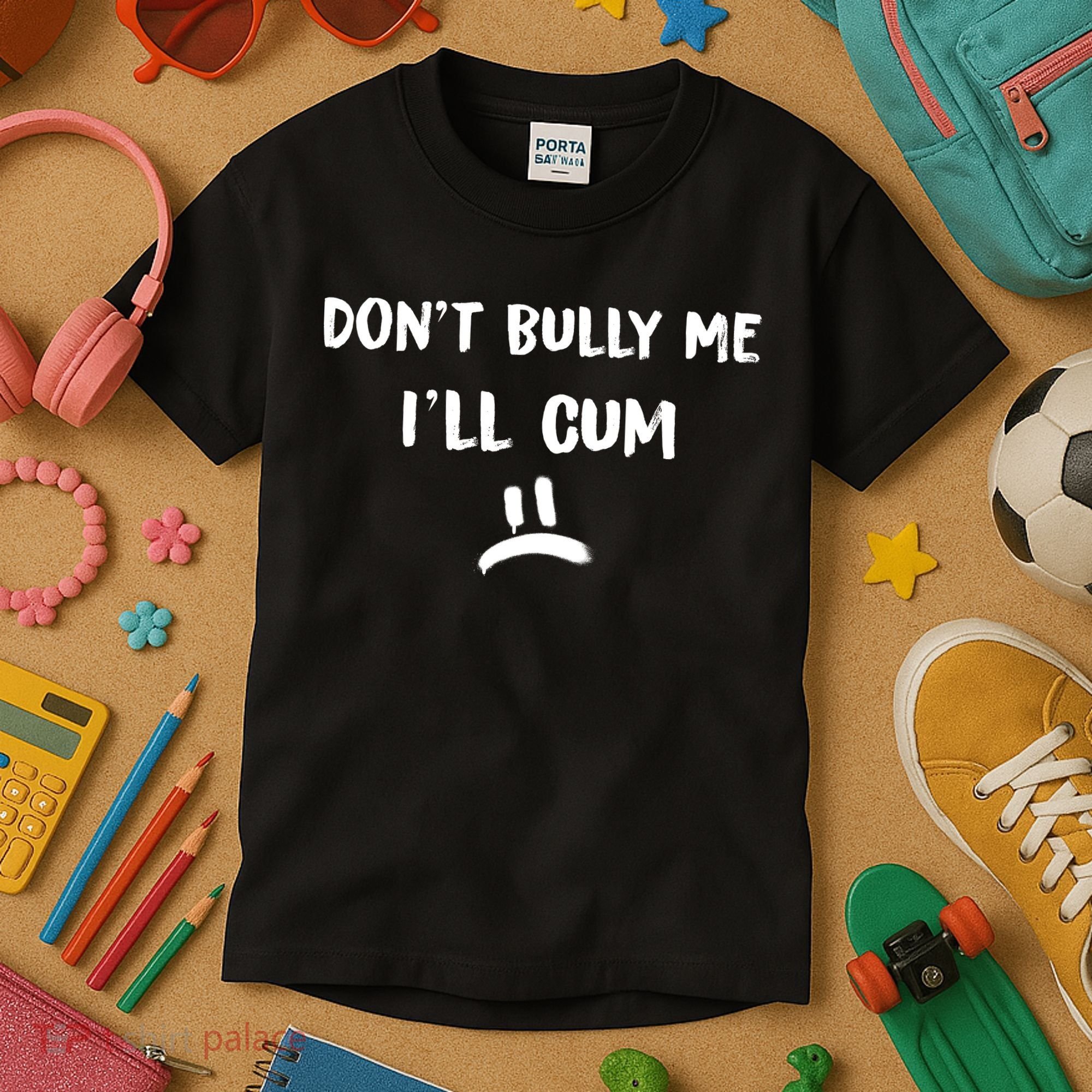 Dont Bully Me Ill Cum Funny Humor Anti Bullying Kids T-Shirt