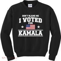 Dont Blame Me I Voted For Kamala Pro Harris Supporter Kids Sweatshirt thumb 0