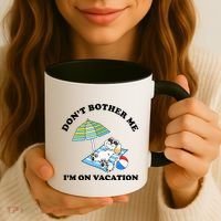 Don't Bother Me I'm On Vacation Dog Funny Coffee Mug thumb 3