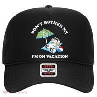 Don't Bother Me I'm On Vacation Dog Funny Hat thumb 0