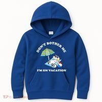 Don't Bother Me I'm On Vacation Dog Funny Kids Hoodie thumb 0
