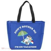 Don't Bother Me I'm On Vacation Dog Funny Tote Bag thumb 0