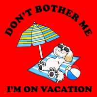 Don't Bother Me I'm On Vacation Dog Funny Santa Hat thumb 1